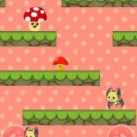Guide the mushrooms as they tumble and bounce through the forest